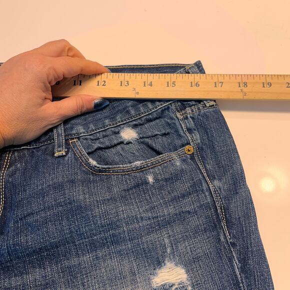 Abercrombie & Fitch Cotton Distressed Denim Shorts Size 10 - Picture 5 of 8